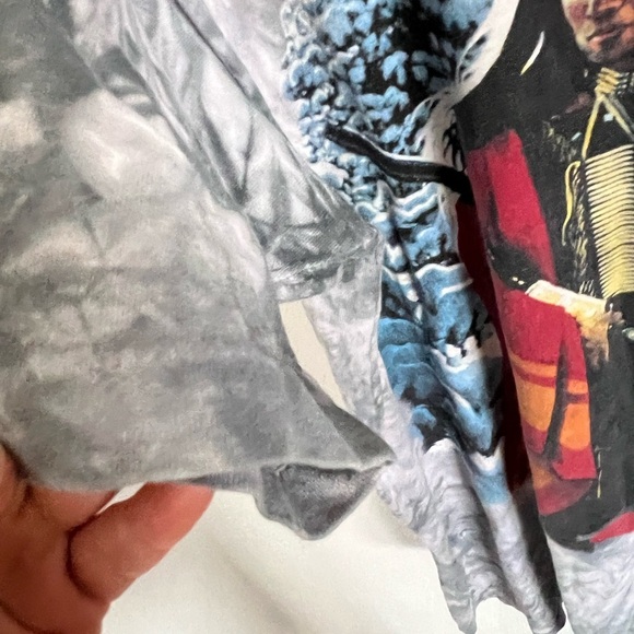 Vintage 90s The Mountain Native American T Shirt XL Blue Crewneck Craig Tennant - Picture 4 of 8